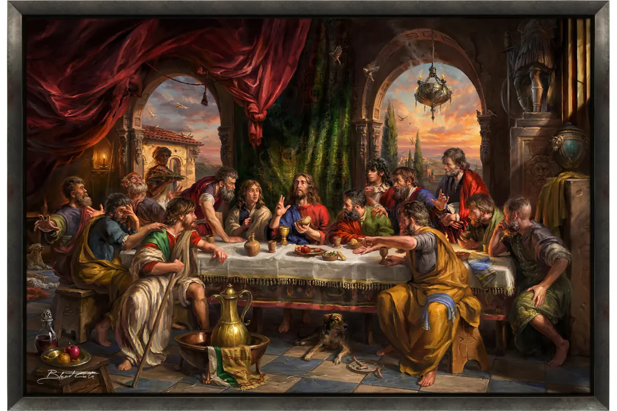 Jesus and his disciples at the Last Supper